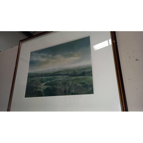 258 - 2 large framed prints of moorland