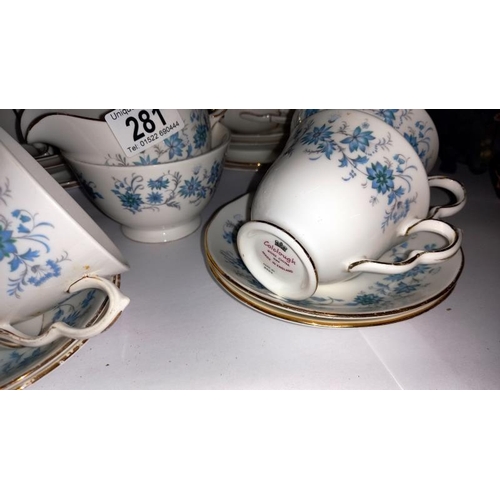 281 - A Royal Stafford and Colclough cups and saucers