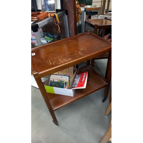 322 - A 1930's /50s oak tea trolley - Collection only