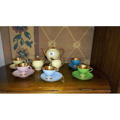 325 - A Florentine Italy gilded coffee set