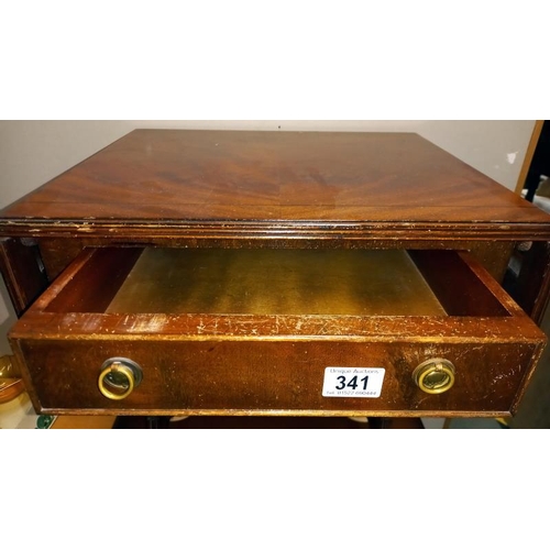 341 - A small dark wood sofa table, COLLECT ONLY.