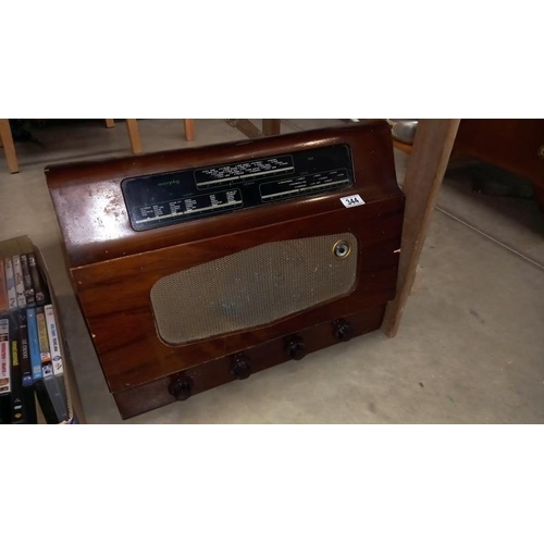 344 - A vintage Morphy value radio - collection only