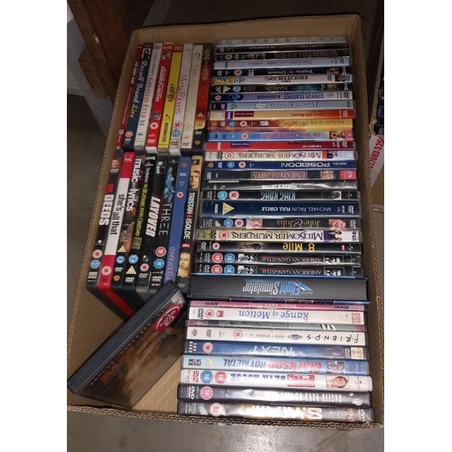 345 - 2 boxes of DVDs - Collection only