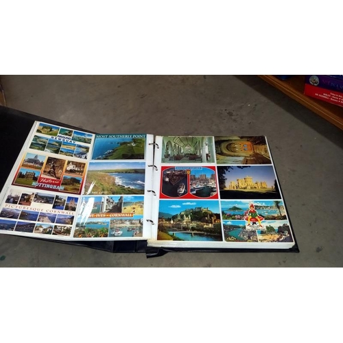 353 - 2 albums of mostly colour postcards or Cornwall, Wales, Devon etc - Collection only