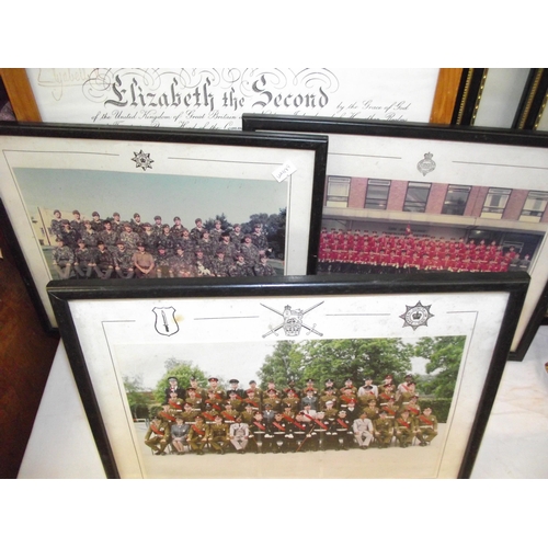 1174 - A good lot of military themed pictures including regimental group photos, cigarette cards etc