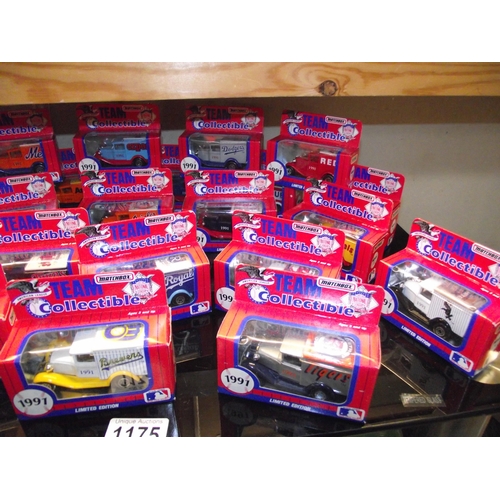 1175 - A rare set of 26 1991 Matchbox ltd edition Major league baseball Ford model A vans MLB - 91 no's 1 -... 