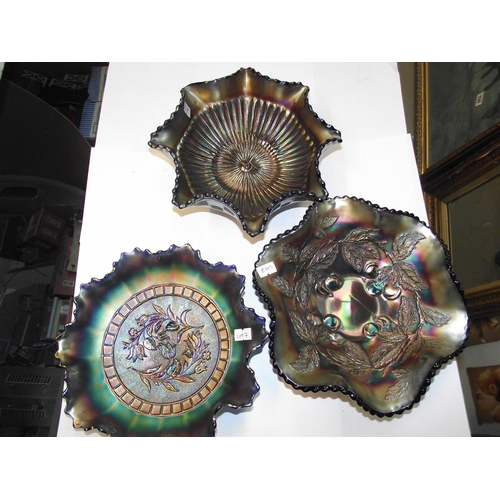 1177 - 7 pieces of carnival glass