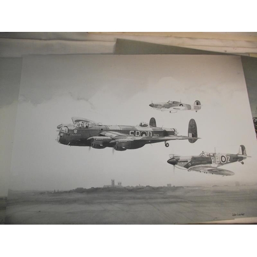 1132 - 4 fabulous aircraft prints by John Larder