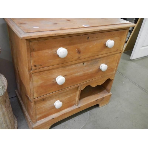 An old pine chest of drawers, COLLECT ONLY.