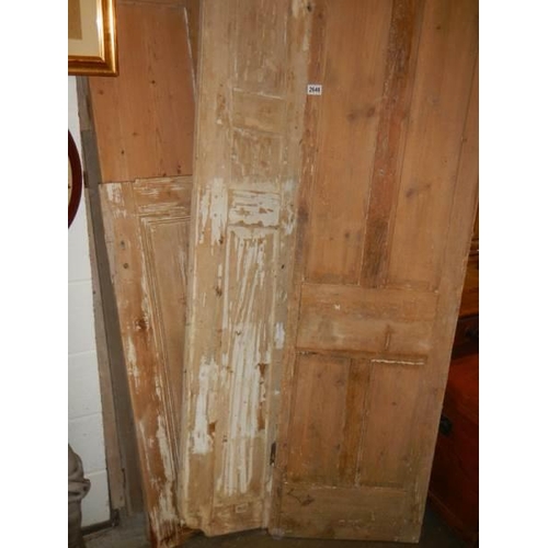 2646 - Nine old pine cupboard doors. COLLECT ONLY.