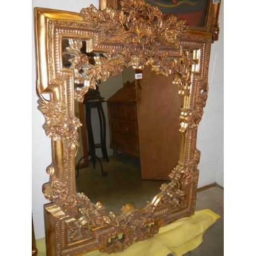 2654 - A superb quality gilt framed mirror, COLLECT ONLY.