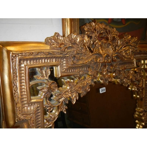 2654 - A superb quality gilt framed mirror, COLLECT ONLY.