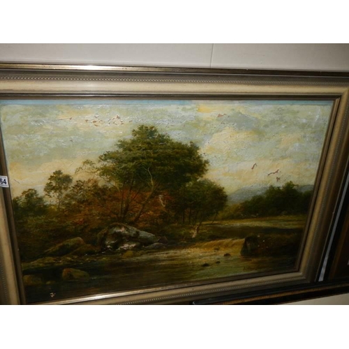 2664 - A Victorian oil on canvas rural scene, COLLECT ONLY.