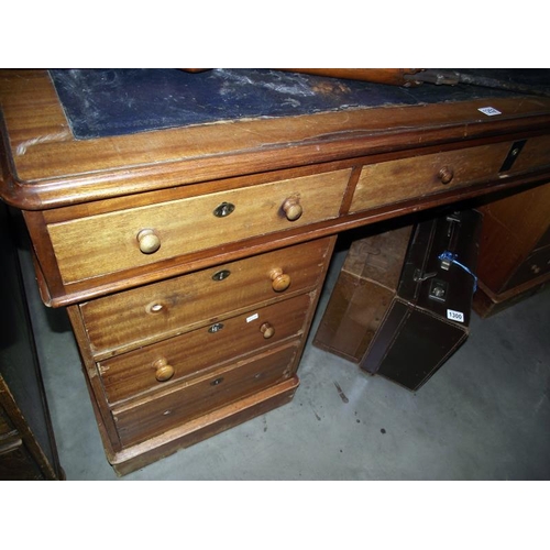 1252 - A double pedestal partners desk, COLLECT ONLY.