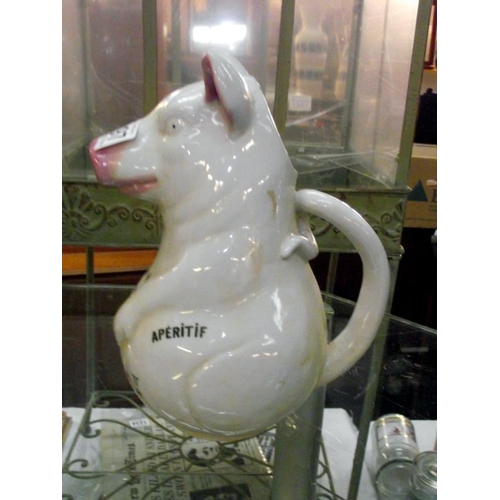 1297 - A novelty French Madagascar water jug in form of a pig