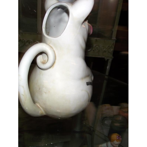 1297 - A novelty French Madagascar water jug in form of a pig