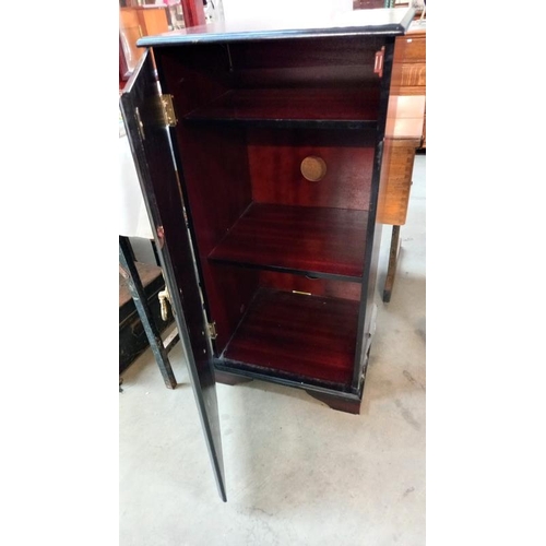 1322 - A dark wood stained cupboard, 48cm x 43cm x 97cm high, COLLECT ONLY