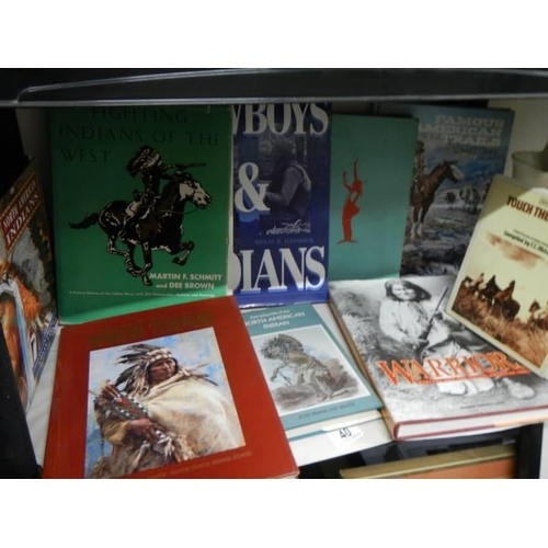 40 - A quantity of books relating to native American indians.