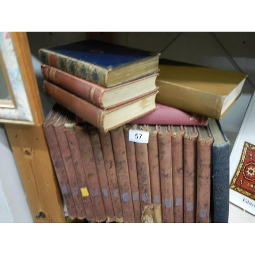 57 - A quantity of old books