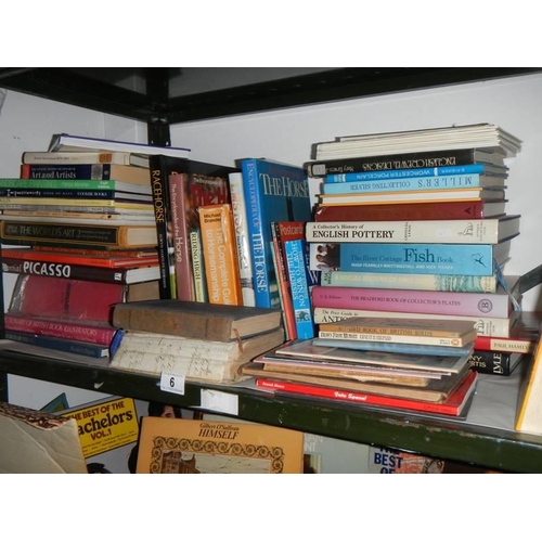 6 - A good lot of art and antique reference books, one shelf.