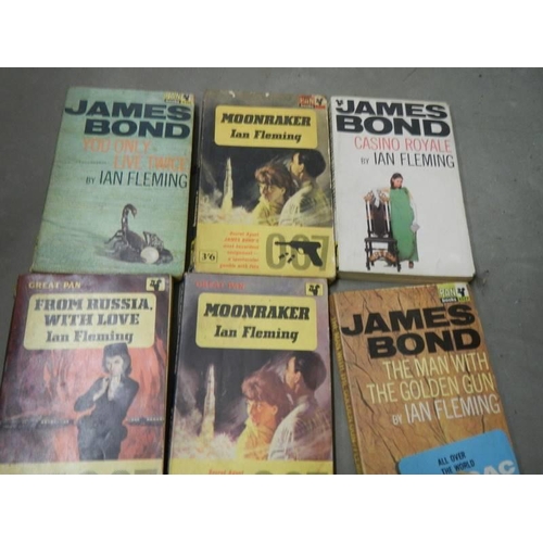 65 - Seven James Bond books.