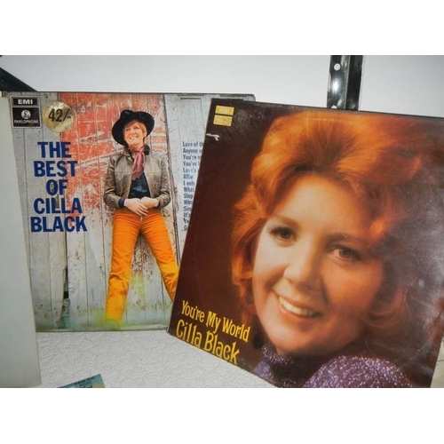 7 - A quantity of LP records including Cilla Black.