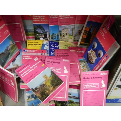 89 - A quantity of car manuals, Ordnance Survey maps etc.,