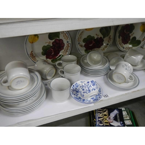 153 - A shelf of assorted tea ware, COLLECT ONLY.