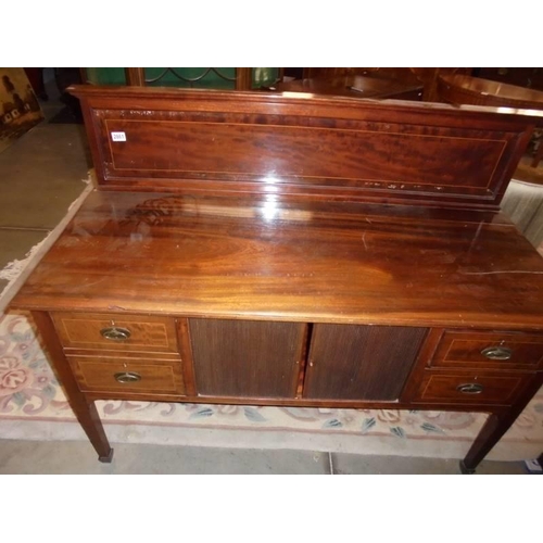 2861 - A mahogany inlaid sideboard, COLLECT ONLY.