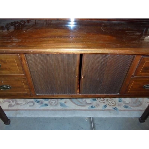 2861 - A mahogany inlaid sideboard, COLLECT ONLY.