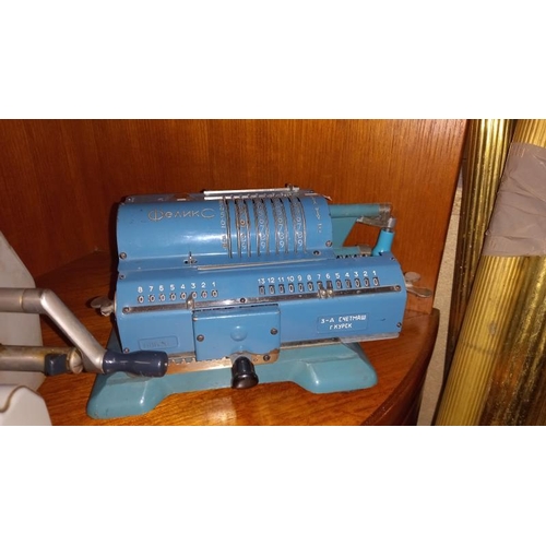 1413 - A vintage Nippon and original Odhner and a Russian calculator adding machines COLLECT ONLY