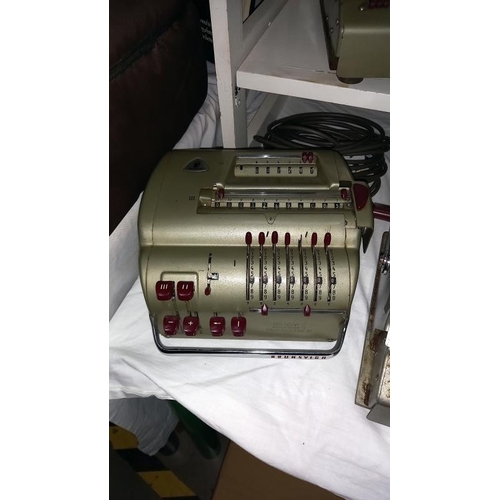 1424 - 5 vintage Brunsviga calculator adding machines including 13rm, 13pk, 11e etc COLLECT ONLY