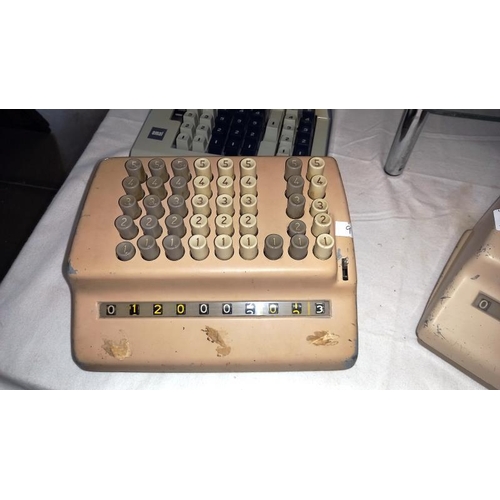 1436 - 2 vintage Bell Punch plus model 509/s 509/fs and a cante De calculator adding machines COLLECT ONLY