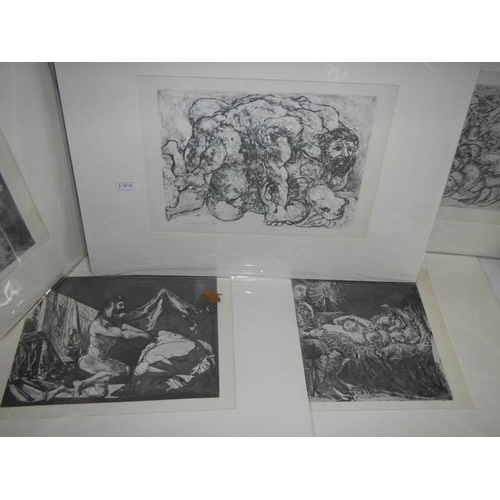 339 - Six unframed Greek mythological prints.