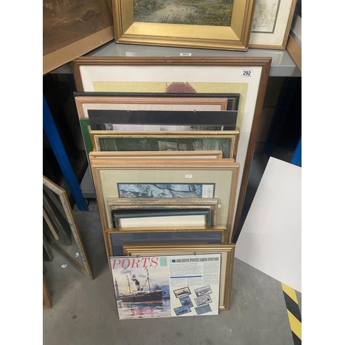 292 - A large quantity of prints etc including Van Gogh and Banksy