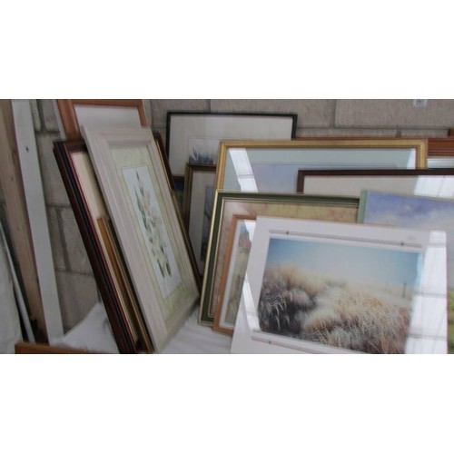 267 - A large collection of prints, watercolours and oil paintings (approx 36)