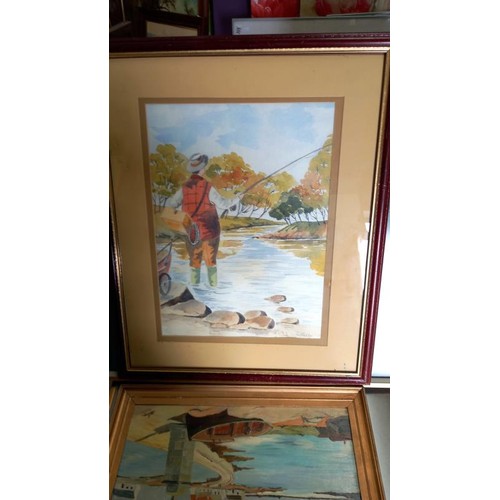 272 - A quantity of oil paintings and watercolours including landsacpes