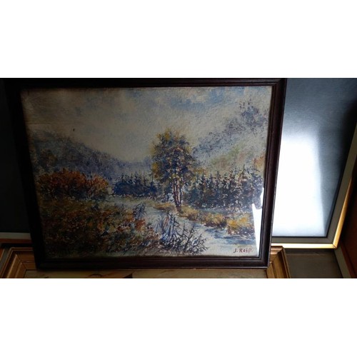 272 - A quantity of oil paintings and watercolours including landsacpes