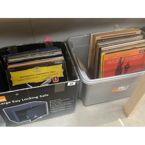 65 - A box of records including classical