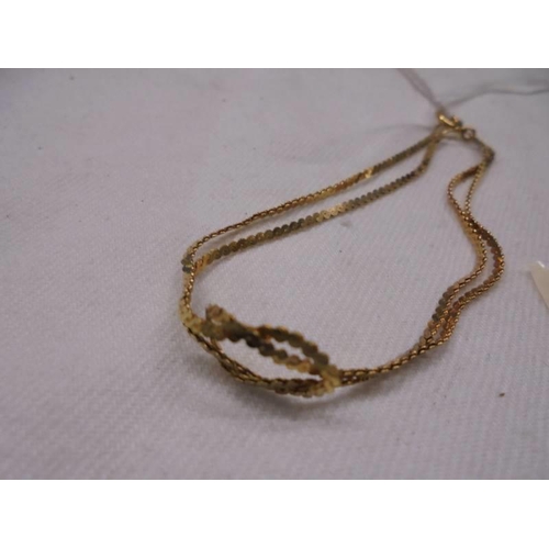 1008 - A 9ct gold bracelet, 2.2 grams.