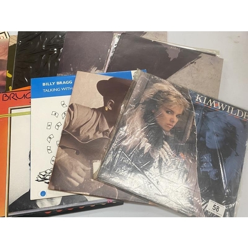 58 - A good lot of 20 LPs and 12 inch singles including Creatures, The Smiths, DEVO, New Order, Morrissey... 