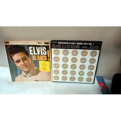 263 - 2 Elvis LPs, Elvis is back, Long play RCA label. Plus Elvis worldwide hits Vol 1 with booklet. Both ... 