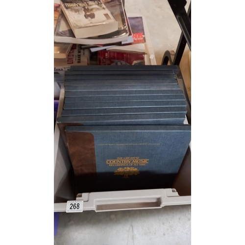 268 - 11 boxes of country music 4 records / box