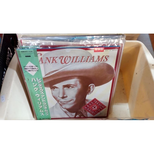 277 - Quantity of Hank Williams LPs made in Japan China some sealed