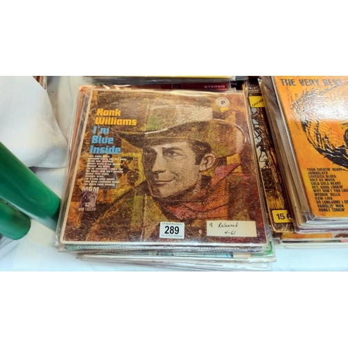 289 - Hank Williams LPs 25+