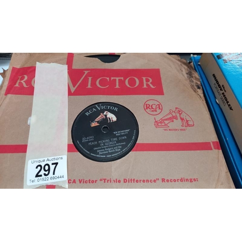 297 - Quantity of Jimmie Rodgers Victor Label 78's