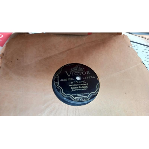 297 - Quantity of Jimmie Rodgers Victor Label 78's