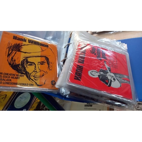 306 - Folder of Hank WIlliams 45's Thai