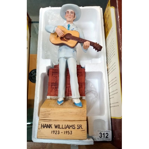 312 - Hank WIlliams McCormick Decanter in box