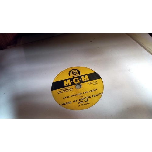 366 - Quantity of Hank williams 78's78's UK Relese MGM Yellow